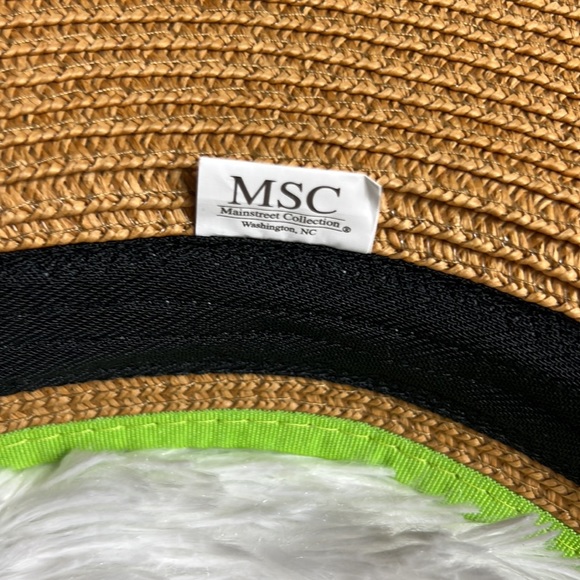 Main Street Collection Straw Adjustable Sun Beach Vacation Hat - Picture 5 of 6